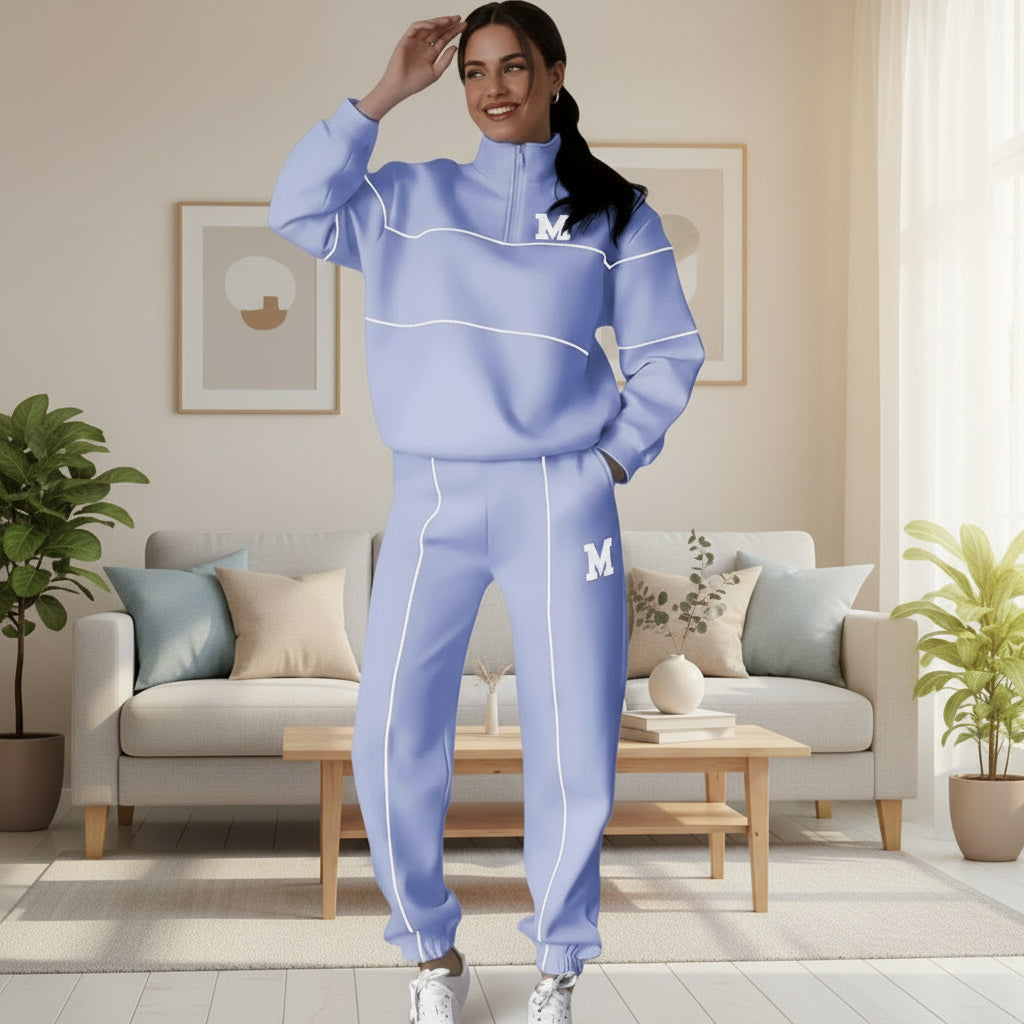 Womens 2 Piece Outfits Lounge Hoodless Pullover Sweatshirt Sweatsuit Sets Sweatshirt Baggy Fashion Sweatpants With Pockets