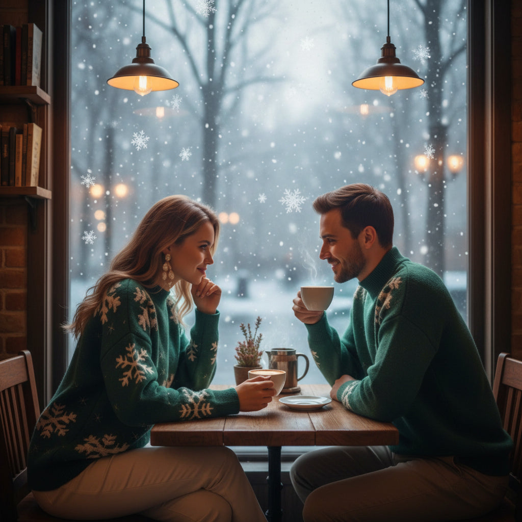 Fall Winter Women's Christmas Sweater Knitted Fluffy Loose Casual Christmas Snowflake Print Long Sleeves Pullovers Tops Streetwear