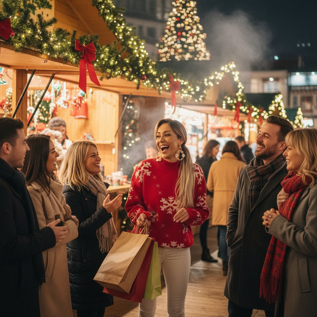 Fall Winter Women's Christmas Sweater Knitted Fluffy Loose Casual Christmas Snowflake Print Long Sleeves Pullovers Tops Streetwear