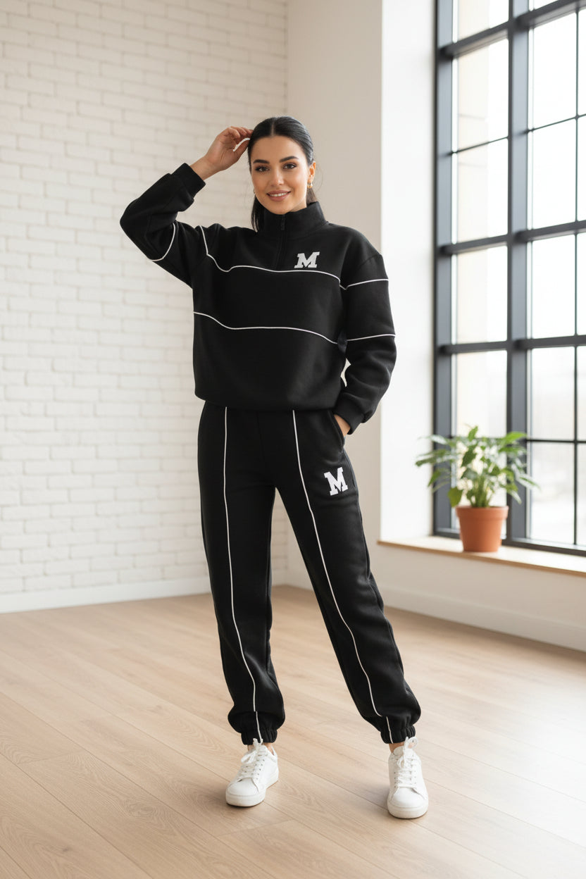 Womens 2 Piece Outfits Lounge Hoodless Pullover Sweatshirt Sweatsuit Sets Sweatshirt Baggy Fashion Sweatpants With Pockets