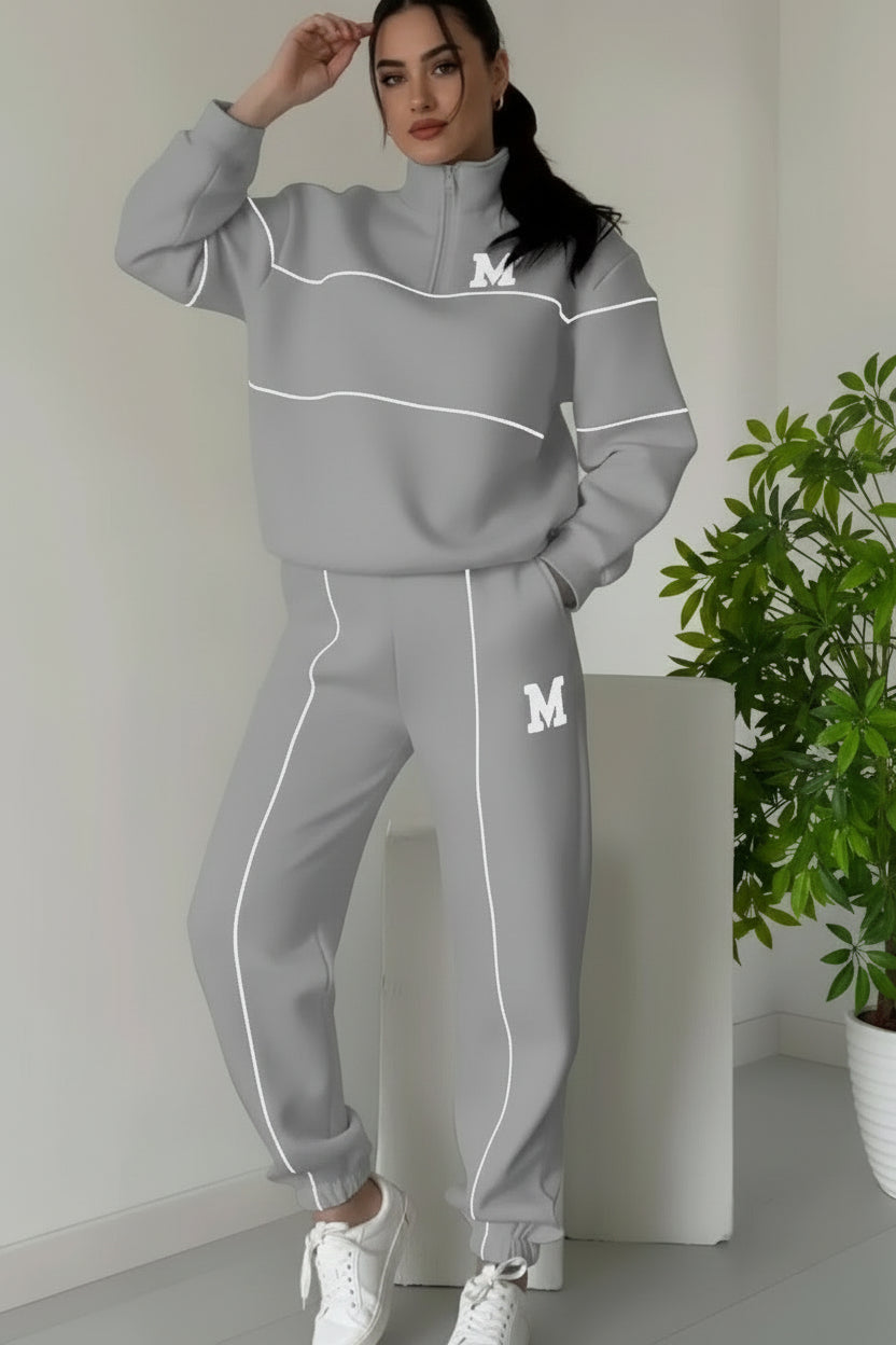 Womens 2 Piece Outfits Lounge Hoodless Pullover Sweatshirt Sweatsuit Sets Sweatshirt Baggy Fashion Sweatpants With Pockets