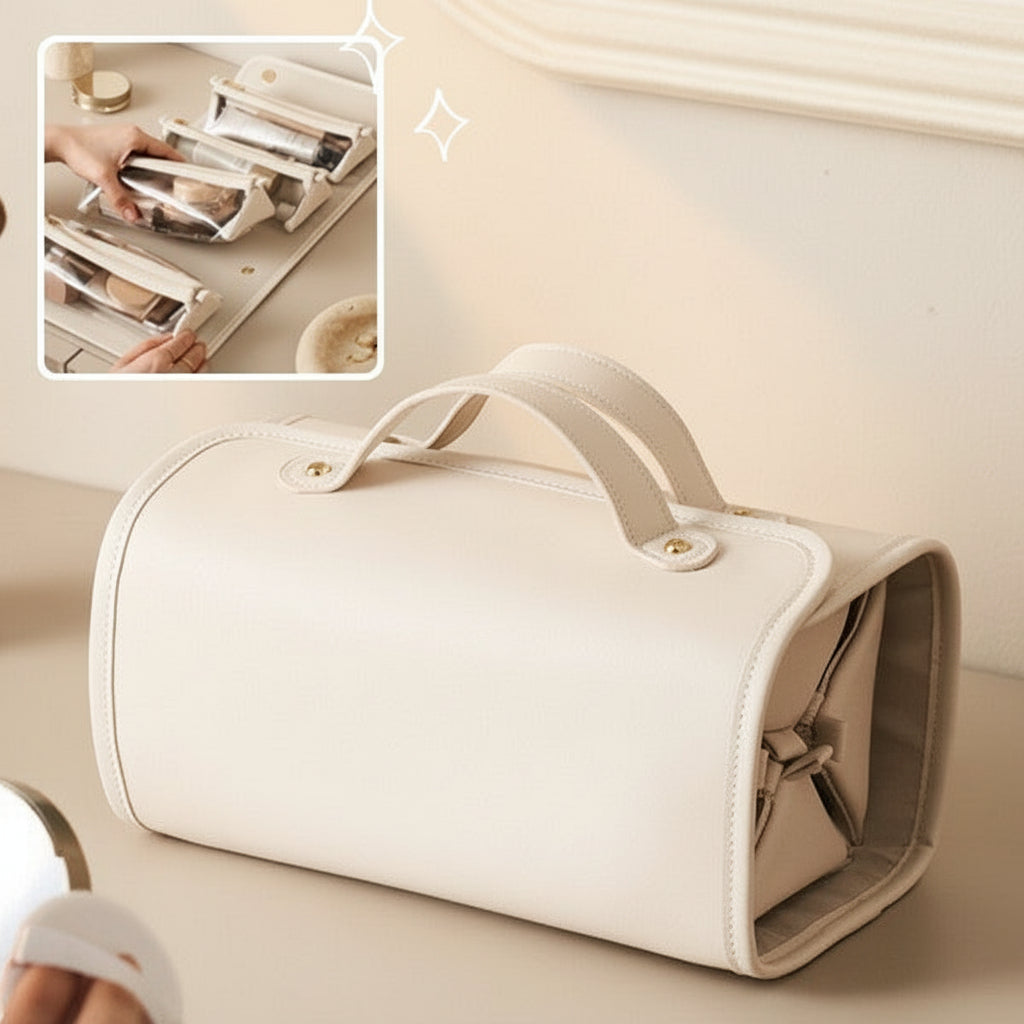 New Folding Cosmetic Bag Large Capacity Portable Handbag Waterproof Travel Storage Washing Bag For Women